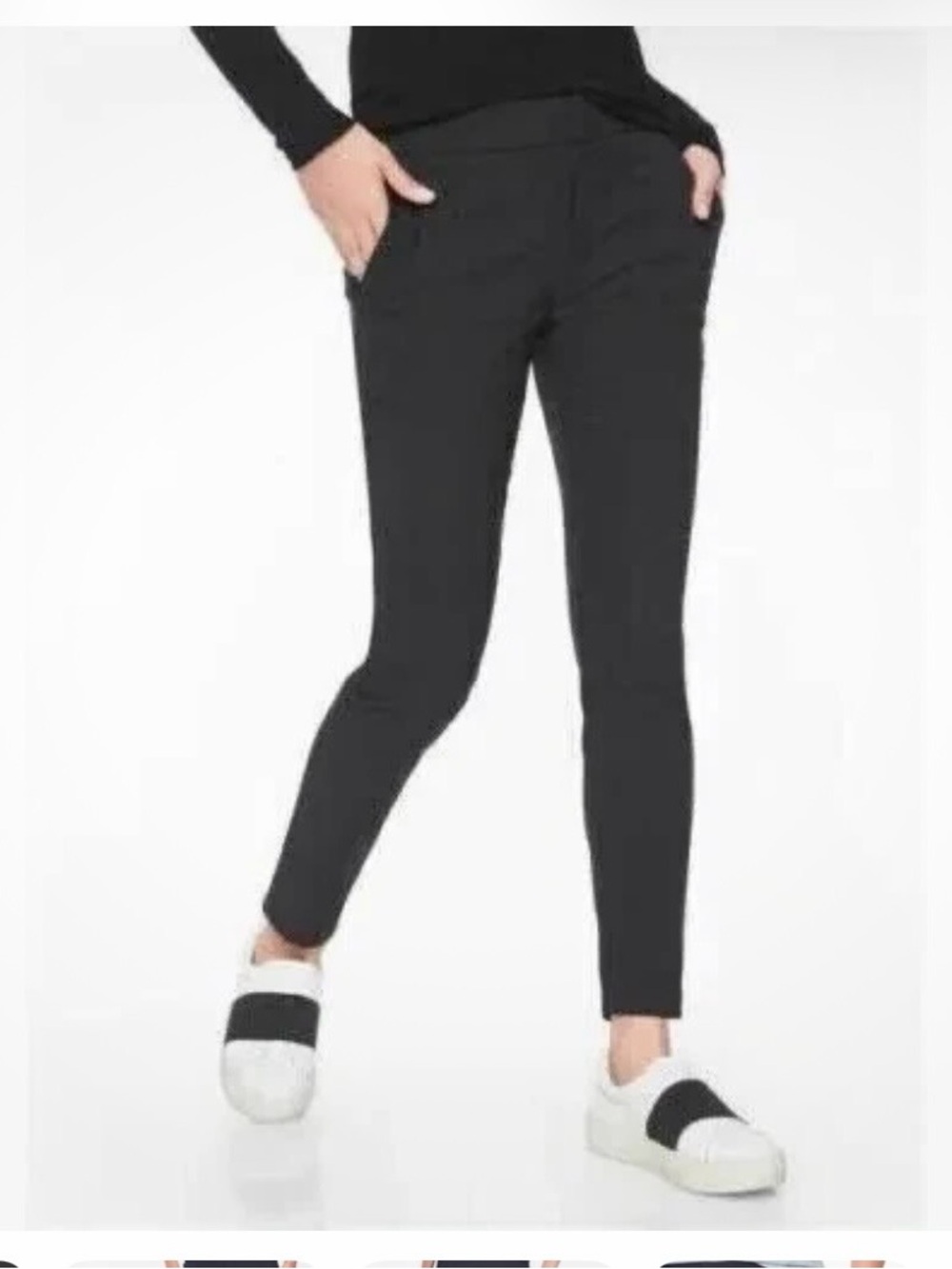 Athleta Wander Stash Skinny Pant Black Size 6 Travel Career Stretch Pants